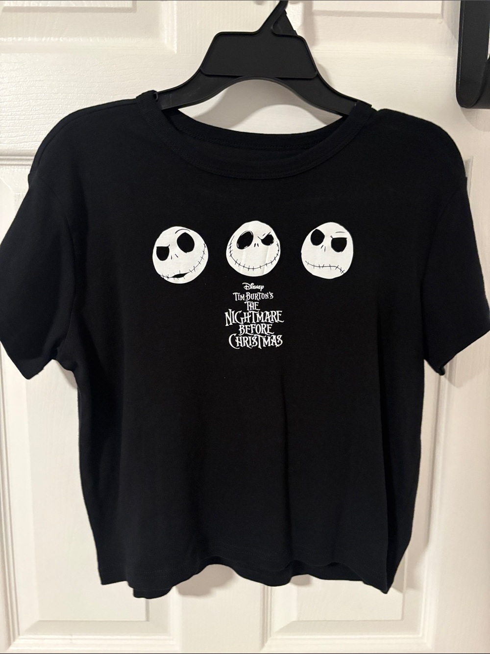 Disney The Nightmare Before Christmas Black Tee with Jack Skellington Faces